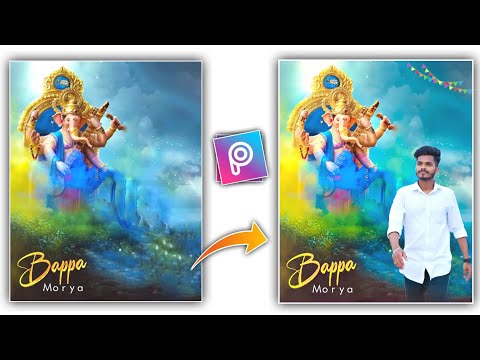 Ganesh Chaturthi photo Editing Telugu | How to Edit Banner in PicsArt | Festival Flex Editing 2023