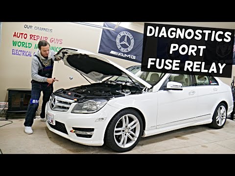 MERCEDES W204 Diagnostics Port Fuse Relay Location Replacement C250 C300 C180 C200 C220 C280 C320 C3