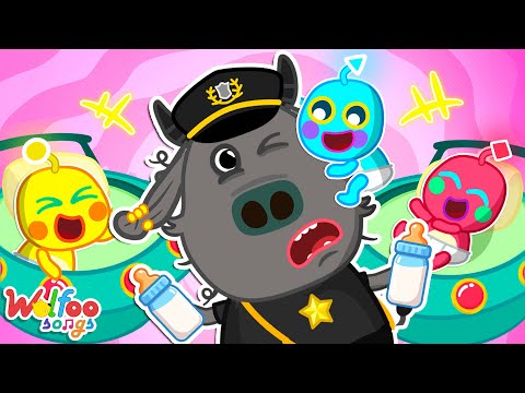 Police Takes Care of Baby Aliens - Baby Care Songs | Kids Songs & Nursery Rhymes @WolfooFamilySongs