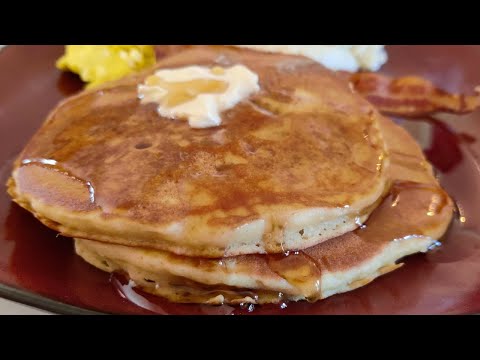 Homemade Pancakes Recipe |  Thick Fluffy Pancakes