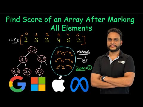 Find Score of an Array After Marking All Elements | Leetcode 2593