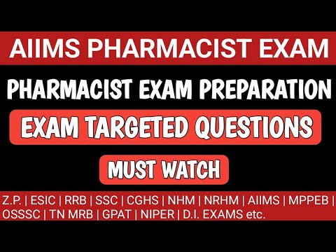 Aiims pharmacist exam preparation | important mcqs for pharmacist exams @MANISH06