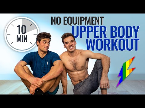 CHAOTIC Upper Body Boyfriend Workout 😂 (10 min No Equipment) | PRIDEFIT