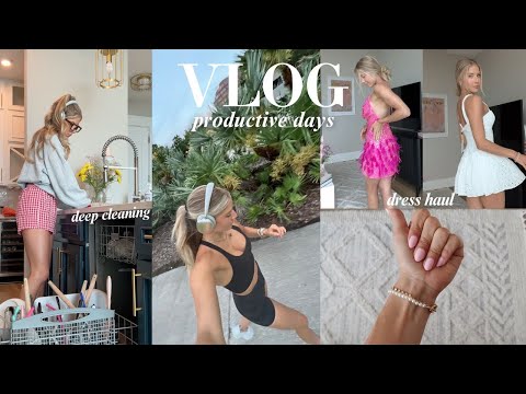 VLOG: birthday plans + prep with me, apartment deep clean, dress + swimsuit haul!