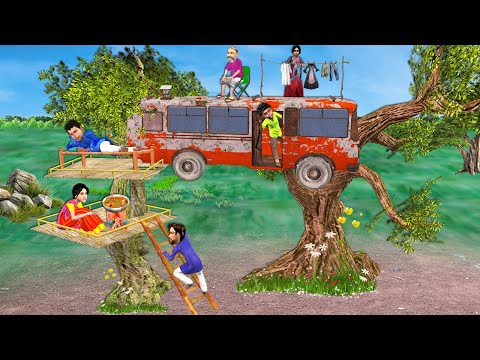 Jungle Mei Ek 20 Feet Ped Ke Upar Bus House Desi Jugad Hindi Kahaniya Hindi Stories Moral Stories