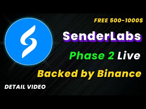 🪂Backed By Binance | Sender Labs New Confirmed Airdrop Phase 2 Live | No Investment Airdrop 2024