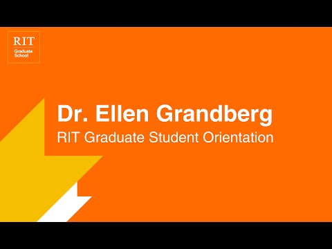 Dr  Ellen Grandberg | RIT Graduate Student Orientation 2021