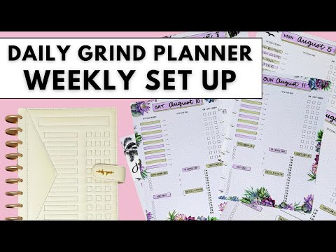 PLAN WITH ME | DAILY GRIND PLANNER WEEKLY SET UP