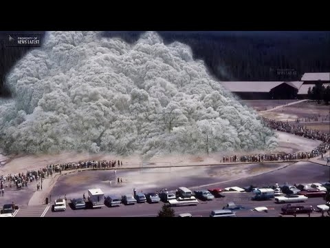 Horrible Today: Live Footage Yellowstone Volcano Massive Eruption, toxic gas cloud flying atmosphere