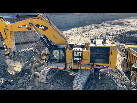 Caterpillar 6015B Excavator Loading Caterpillar Dumpers - Sotiriadis/ Labrianidis Mining Works