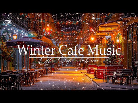 Enchanting Jazz Melodies Amidst Falling Snow❄️A Magical Winter Night on the Streets☕