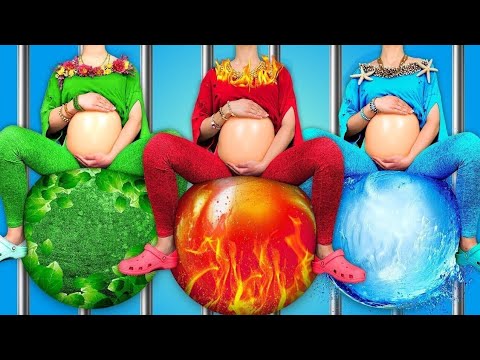 Elemental Pregnancy Hacks in Jail || Genius Pregnancy Hacks and Hilarious Moments by Gotcha!