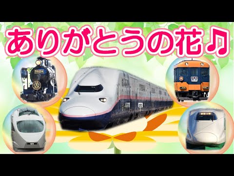 ありがとうの花♫引退した電車・新幹線たちと🌸〜E2系やまびこ,ロマンスカー,SL人吉,奥出雲おろち号など〜