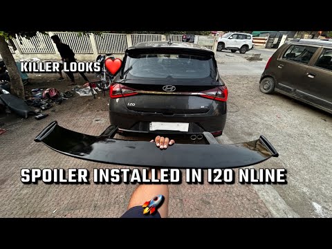 Spoiler installed in my i20 nline || awesome looks 🚀 || price??