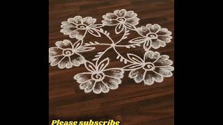 Beautiful #flowerrangoli #rangoli #designs#small#simple#youtubeshorts#viralrangoli#shortsviral#reel