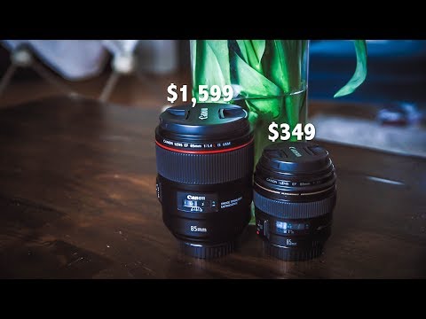 The $1,600 Canon EF 85mm f1.4 IS VS The $350 Canon EF 85mm f1.8  // A Lens BATTLE