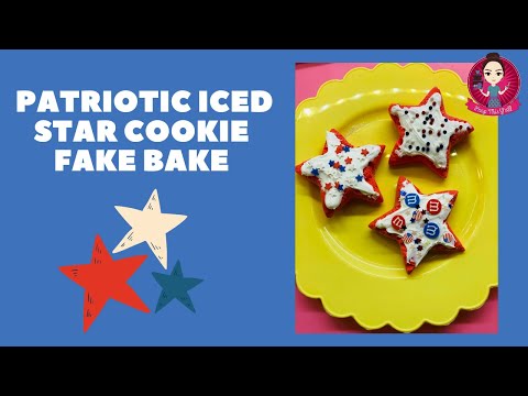 Let’s Fake Bake Patriotic Star Cookies using a mold & cream glue! #fakebake #patriotic #peepthisyall