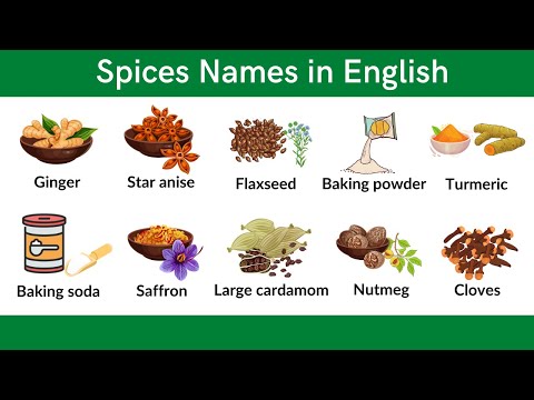 Spices Names in English | Cooking Spices List | Spices Name With Picture | Spices and Herbs