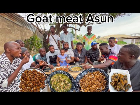 Eating goat meat - Goat meat Asun and Goat meat pepper soup