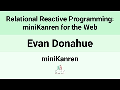 [miniKanren24] Relational Reactive Programming: miniKanren for the Web