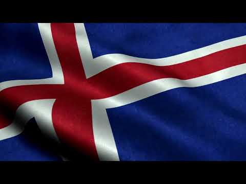 [11 Hours] Iceland Flag Waving - Video & Audio - Waving Flags