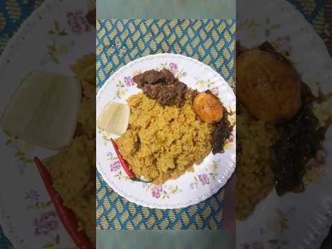 Khichuri with beef and egg Curry 😍 #tiktok #food #foodie #shorts #asmr #recipe