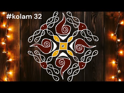 Sangu kolam purattasi month special kolam 😊| Navaratri kolam