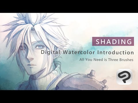 Face Shading in Digital Watercolor – Beginner Tutorial with Only 3 Brushes