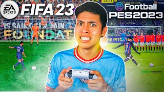 FIFA23 Vs PES2023 ⚽️ PSG vs CITY | BARCELONA vs RIVER PLATE | Gameplay Comparacion