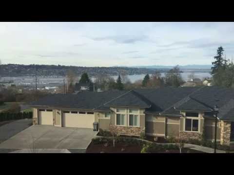 Time lapse fog clears over Lake Washington and the 737 Factory