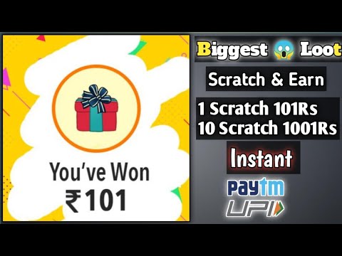 Biggest Loot 😱 Scratch & Earn | 1 Scratch➡️ 101Rs !! 10 Scratch➡️ 1001Rs !! 2022 New Earning App ||