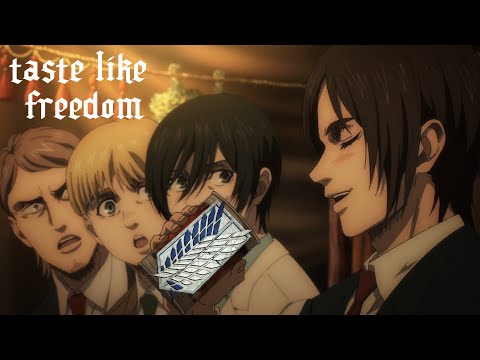 All scenes Eren says "Jiyuu" (freedom)