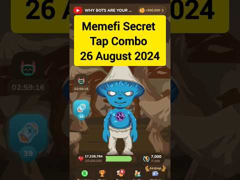 Memefi Secret Tap Combo 26 August 2024 #memefi #dailycombo