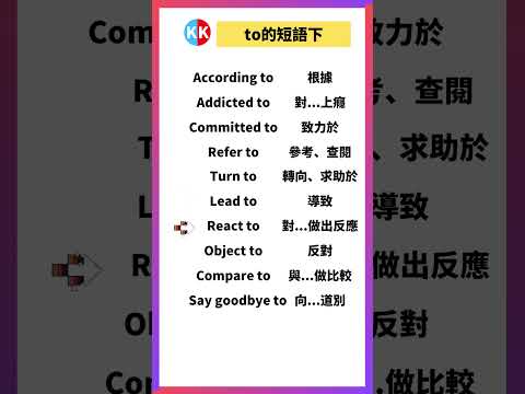 【零基礎英文短語】to短語下 #英文  #英文短語 #常見短語 #基礎英文短語 #跟讀英文單詞 #英文聽力