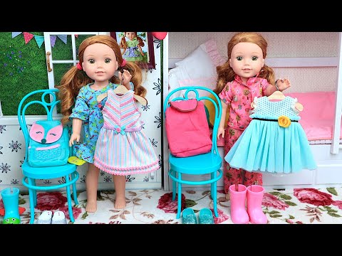 Quick school morning routine tips for twin sisters! PLAY DOLLS