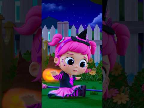 Jill the WITCH 🧙‍♀️ How to fly on the broom ?! 🧹 #halloween #nurseryrhymes #babysongs #jill