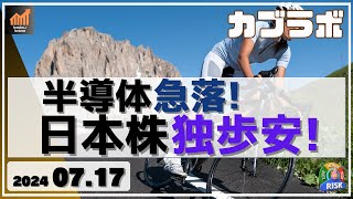 【カブラボ】7/17 半導体 急落！ 日本株も暴落相場で独歩安に！