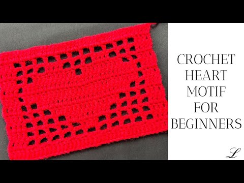 Crochet Heart Motif Easy Tutorial | Lenysea