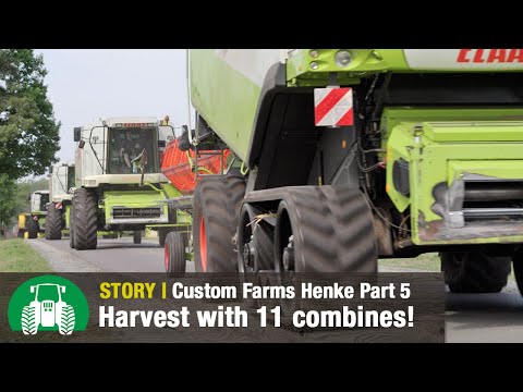 Henke Agricultural Contractors – Grain Harvest + Straw Baling | Fendt & Valtra Tractors | Part 5