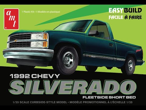 Whats In The Box | AMT 1992 Chevy Sliverado Fleetside Short Box Kit