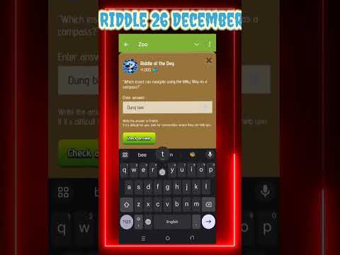 Riddle Of The Day Zoo 25-26 December | Zoo Riddle Of The Day Code | Riddle Of The Day Zoo