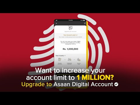 Upgrade to Asaan Digital Account