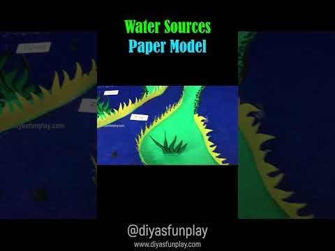 water sources model - #shorts - #scienceproject - #diyasfunplay