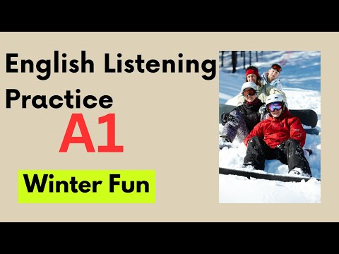 A1 English Listening Practice 🎧|❄️Winter Vocabulary and Fun Activities #winter