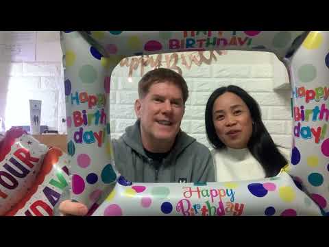 Carmela & Arron Birthday Greeting for Vel 50th bday