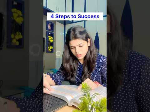 4 Step to Success 🎯 Study Motivation/ Study Tips 📚📖 #ca #cs #cma #upsc #neet #mbbs