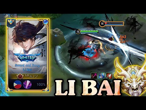 IS THIS LI BAI BEST SKIN !? SWORD AND SONG LIMITED SKIN FULL GAMEPLAY RANK GRANDMASTER - HOK