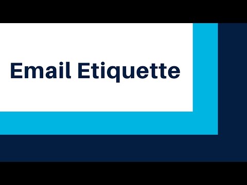 Email Etiquette with Casey Mank (G'17)