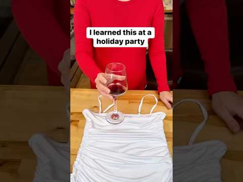 How to remove drink stains from clothing #stainremoval #holidayparty #dresstoimpress #nye