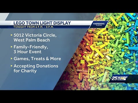 Check out the Lego Town Light Display for charity in West Palm Beach